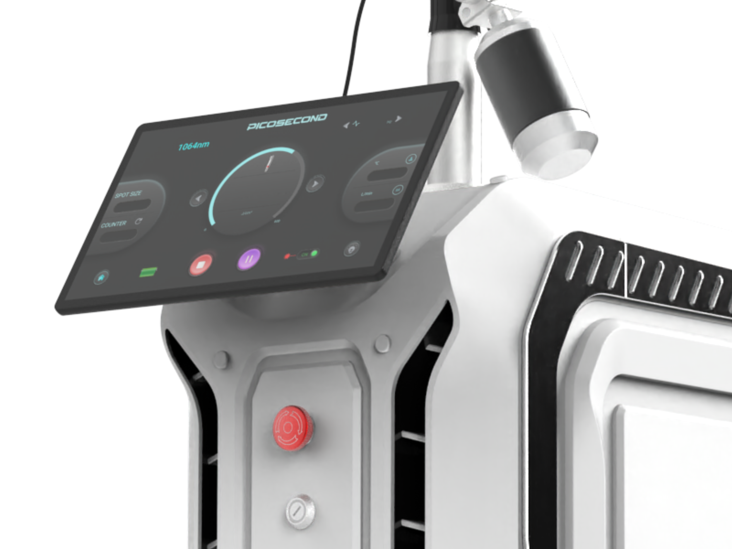 Detail Ultra Pulse Picosecond Laser pour Détatouage et traitements Peau Manaone® Sàrl